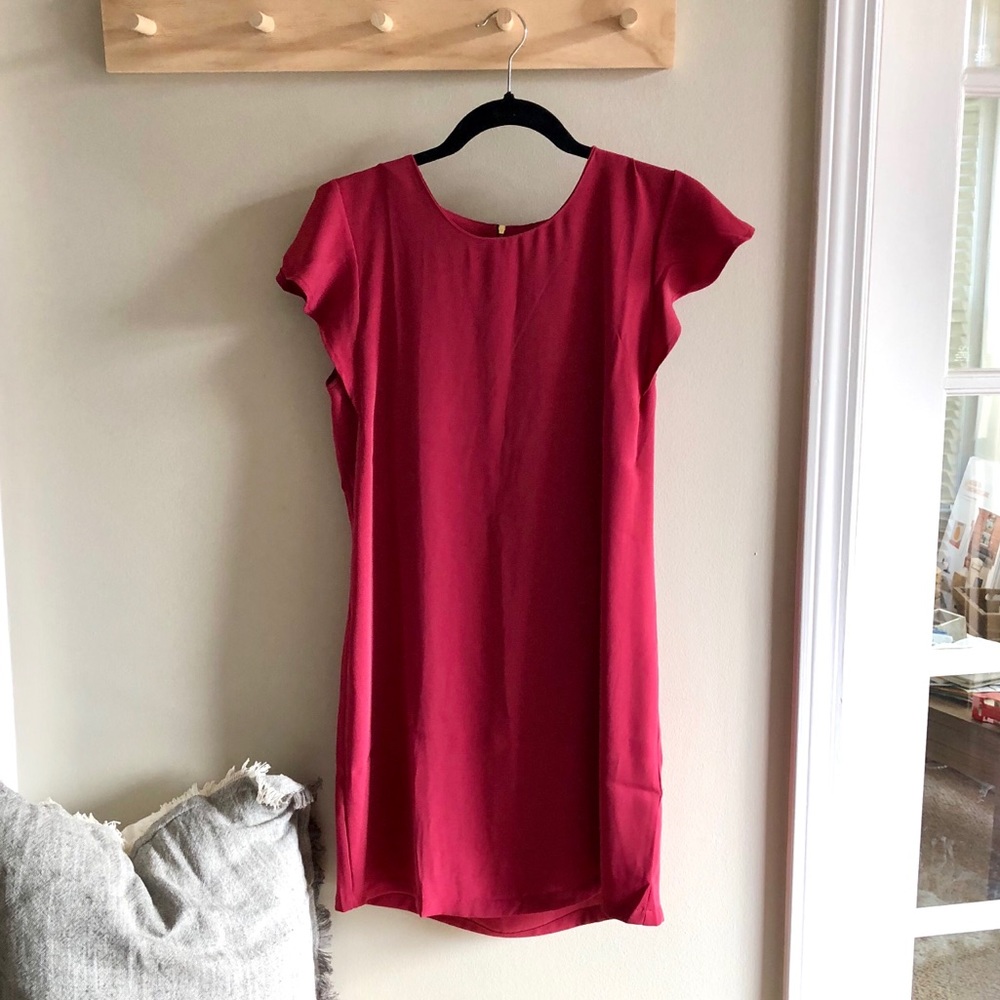 Adrienne Vittadini Shift Dress Flutter Sleeve NWOT